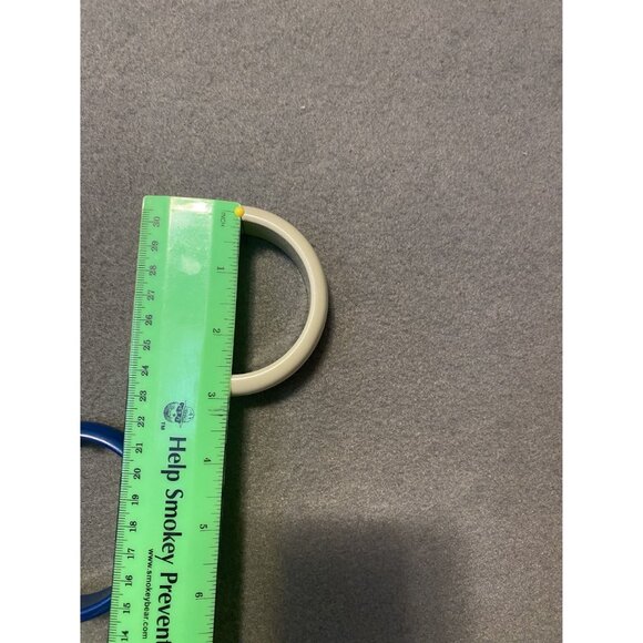 Vintage Plastic Bangle Bracelets Set Of 3 Pink Beige Blue 80/90's Style Retro - Picture 6 of 7